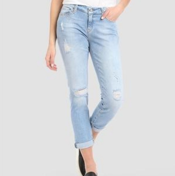 🧿 Mavi Jeans boyfriend medium wash distress 24 - Picture 3 of 8